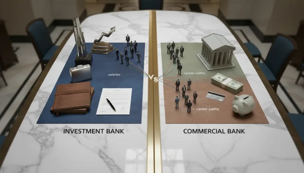 investment bank vs commercial bank differences