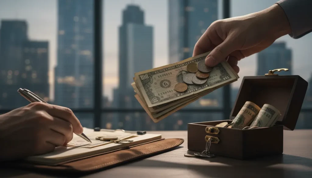 property manager collects money